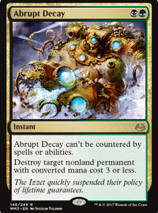 Abrupt Decay